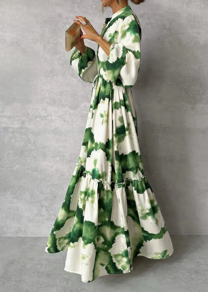 Vestido Maxi con Cintura Anudada de Luna