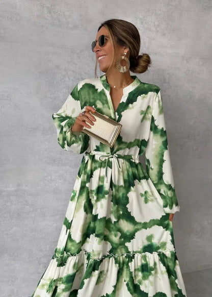 Vestido Maxi con Cintura Anudada de Luna