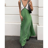 Vestido Maxi de Contraste Audaz de Luna