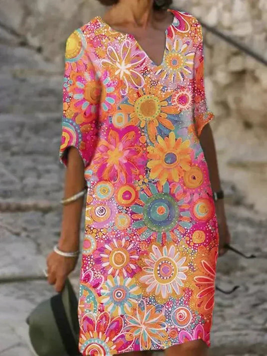 Beth™ - Vestido Floral Colorido