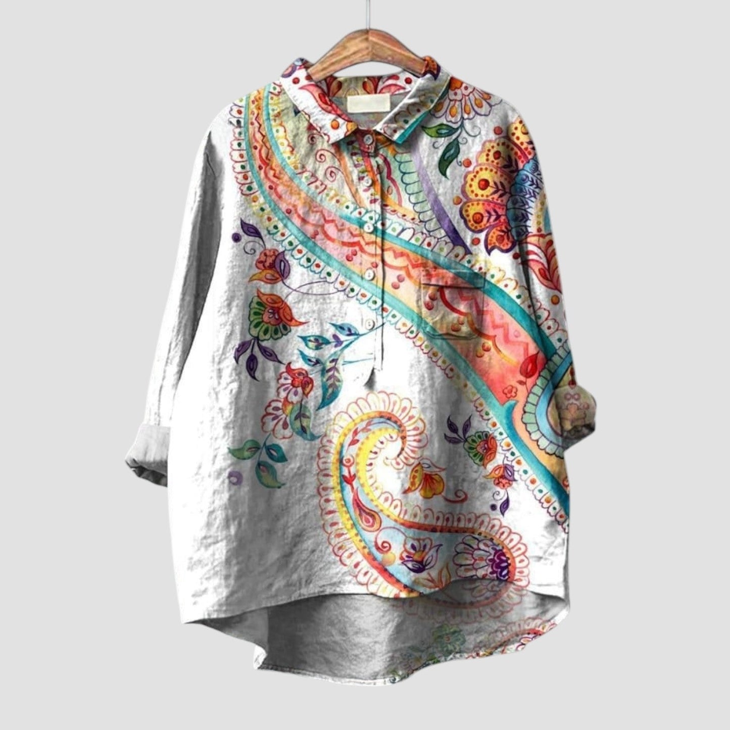Ilaraya™ | 2025 – Blusa Boho Paisley