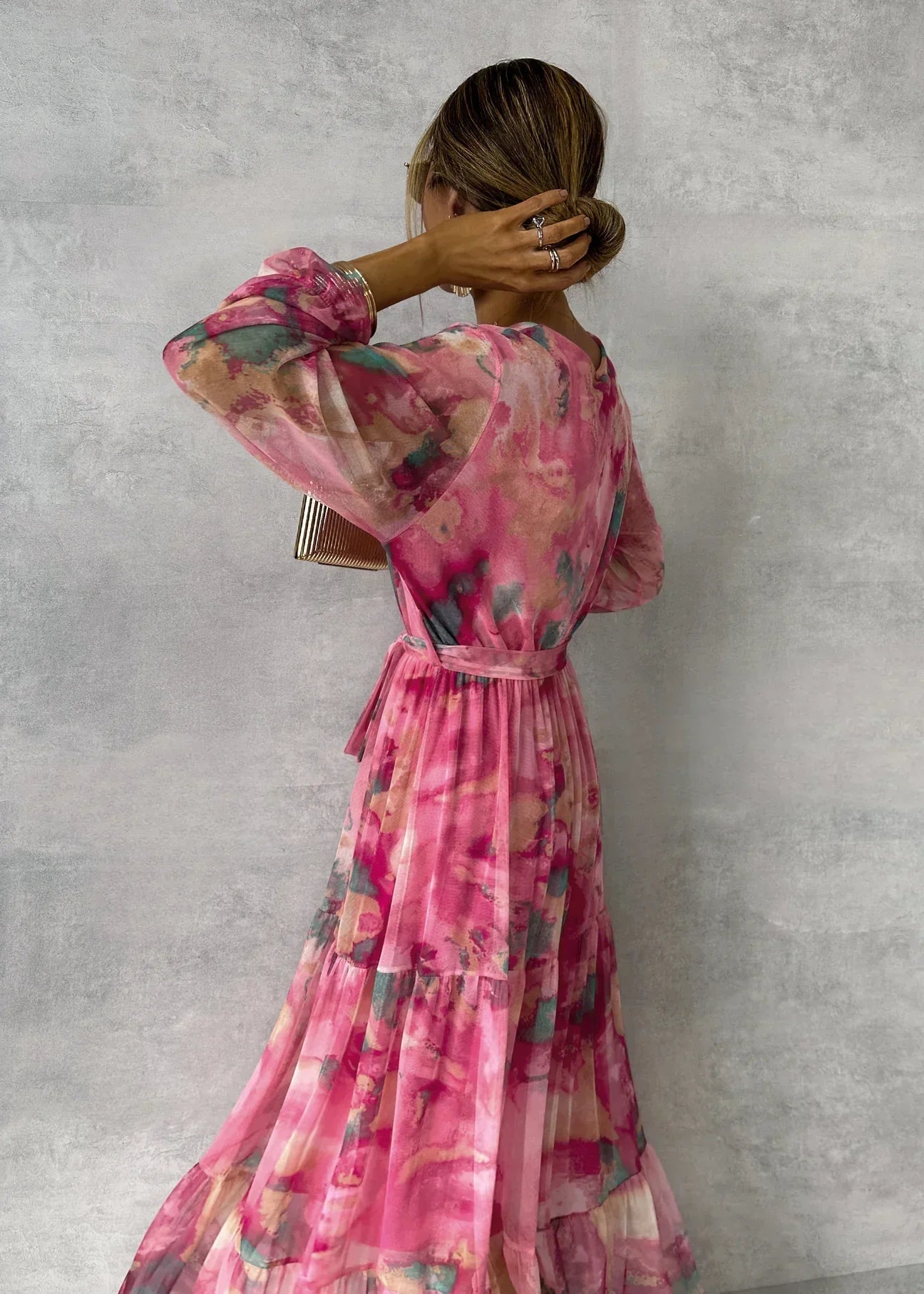 Meli | vestido envolvente con estampado floral