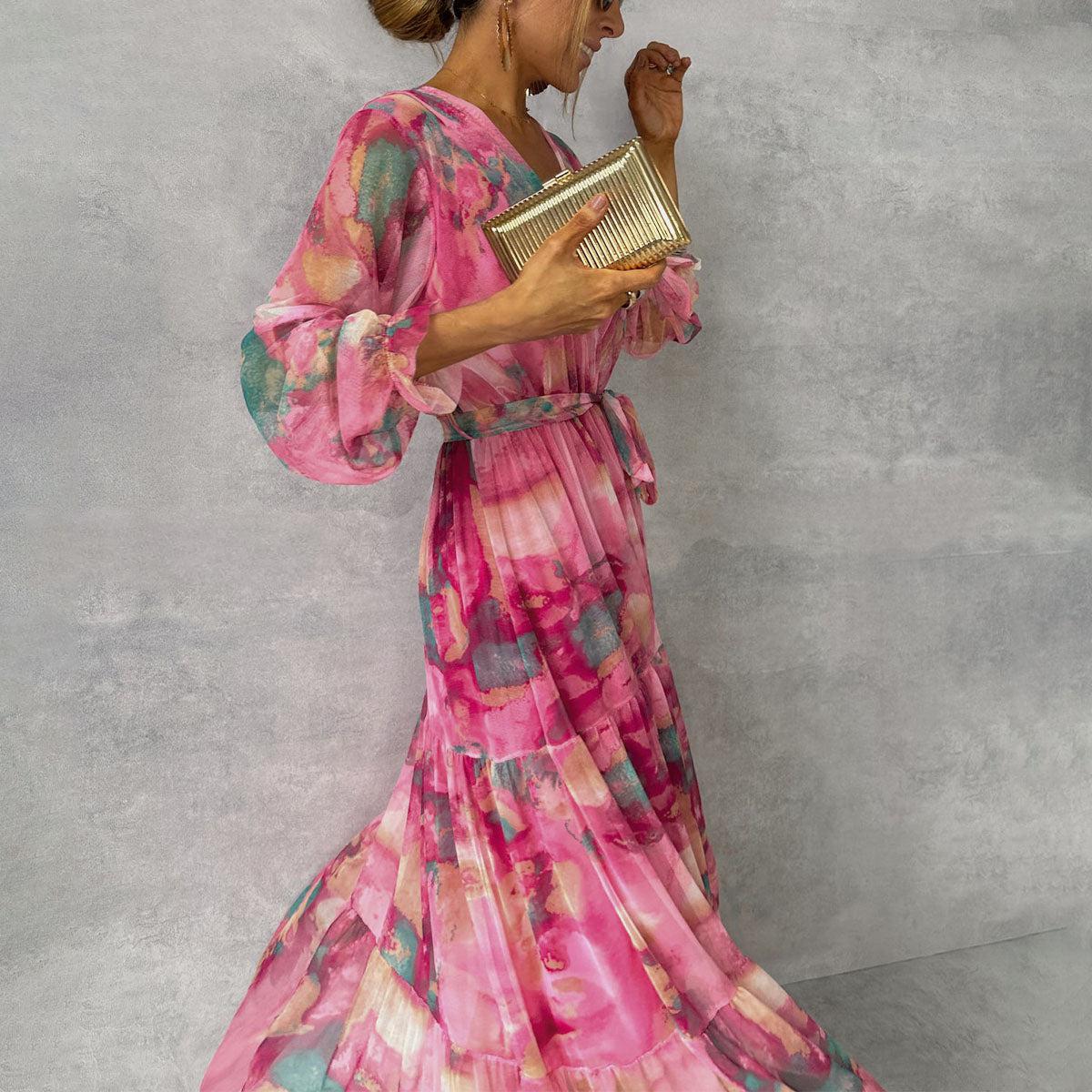 Martha | Vestido Cruzado con Patrón Floral