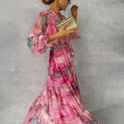 Martha | Vestido Cruzado con Patrón Floral