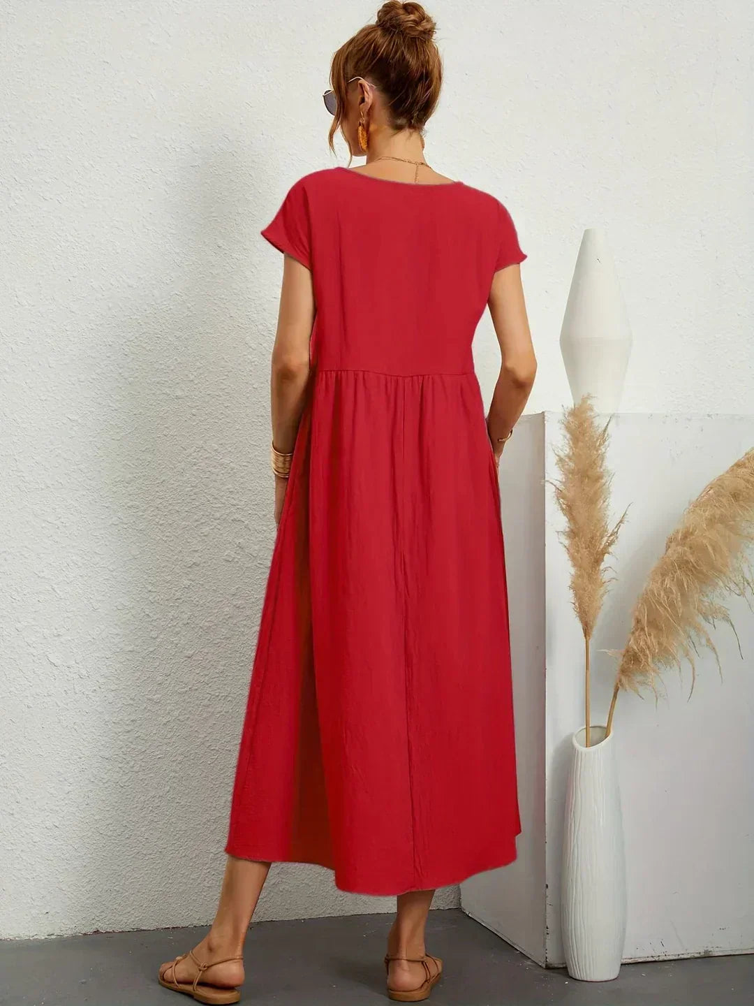 Gabrielle™ — Vestido midi fluido elegancia atemporal