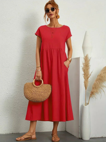 Gabrielle™ — Vestido midi fluido elegancia atemporal