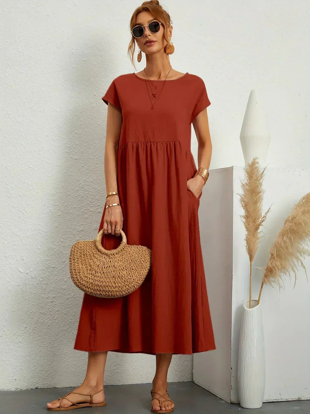 Gabrielle™ | Vestido Midi Fluido Elegante y Atemporal