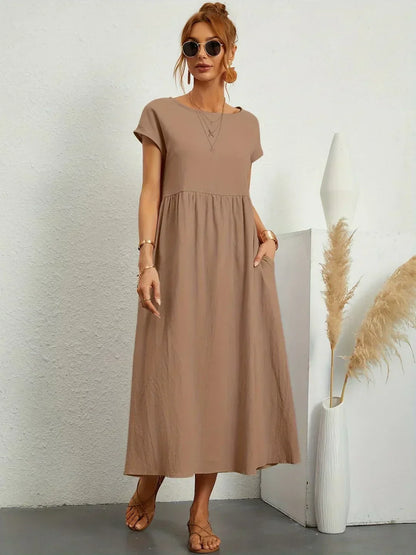 Gabrielle™ — Vestido midi fluido elegancia atemporal
