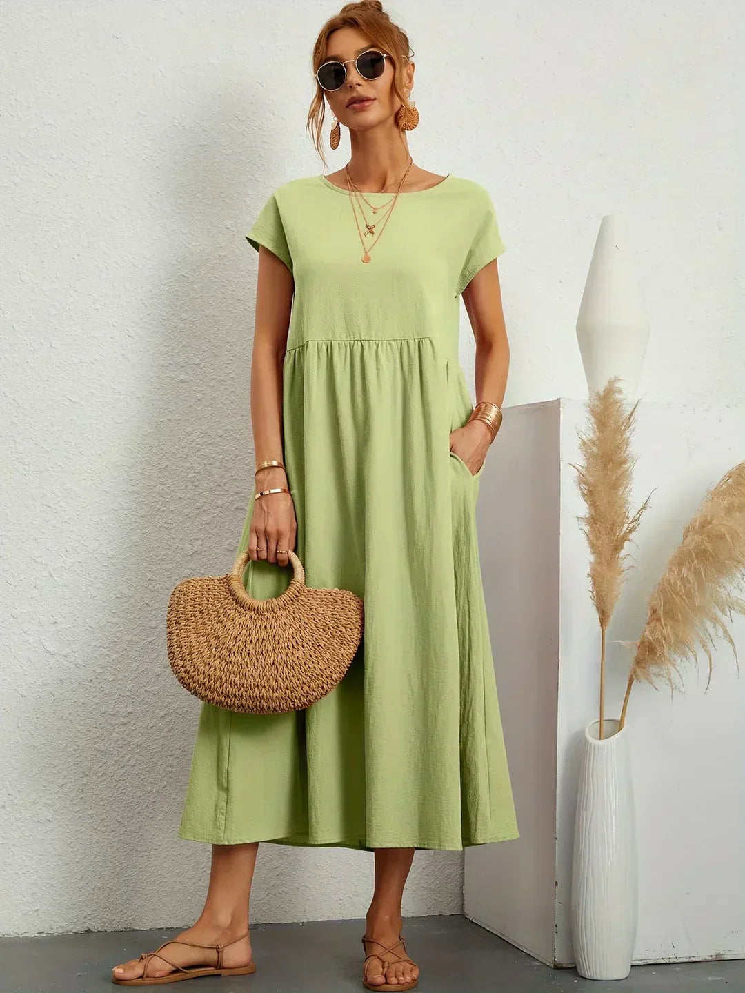 Gabrielle™ | Vestido Midi Fluido Elegante y Atemporal