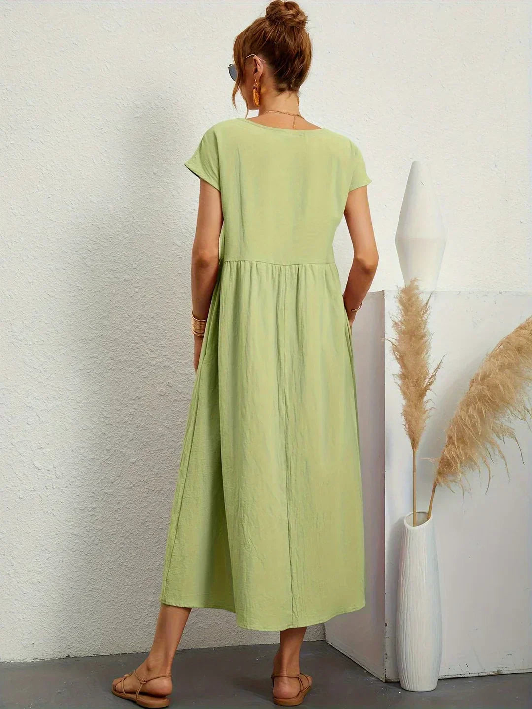 Gabrielle™ — Vestido midi fluido elegancia atemporal