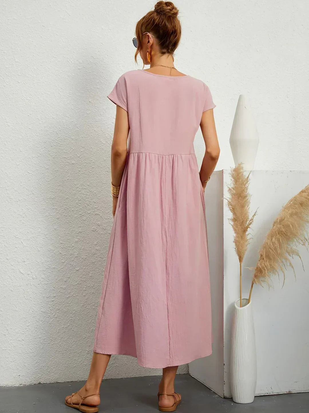 Gabrielle™ — Vestido midi fluido elegancia atemporal