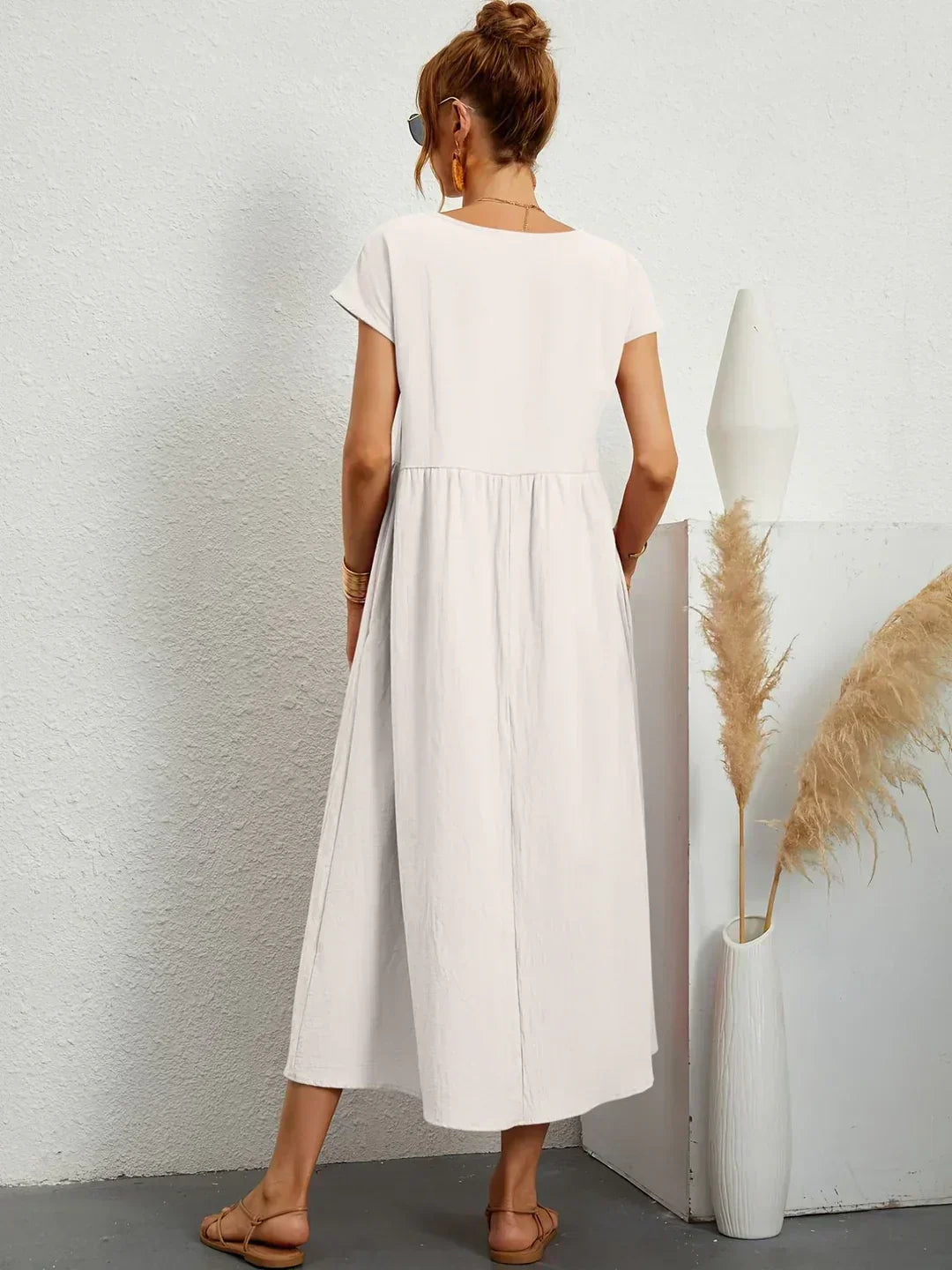 Gabrielle™ — Vestido midi fluido elegancia atemporal