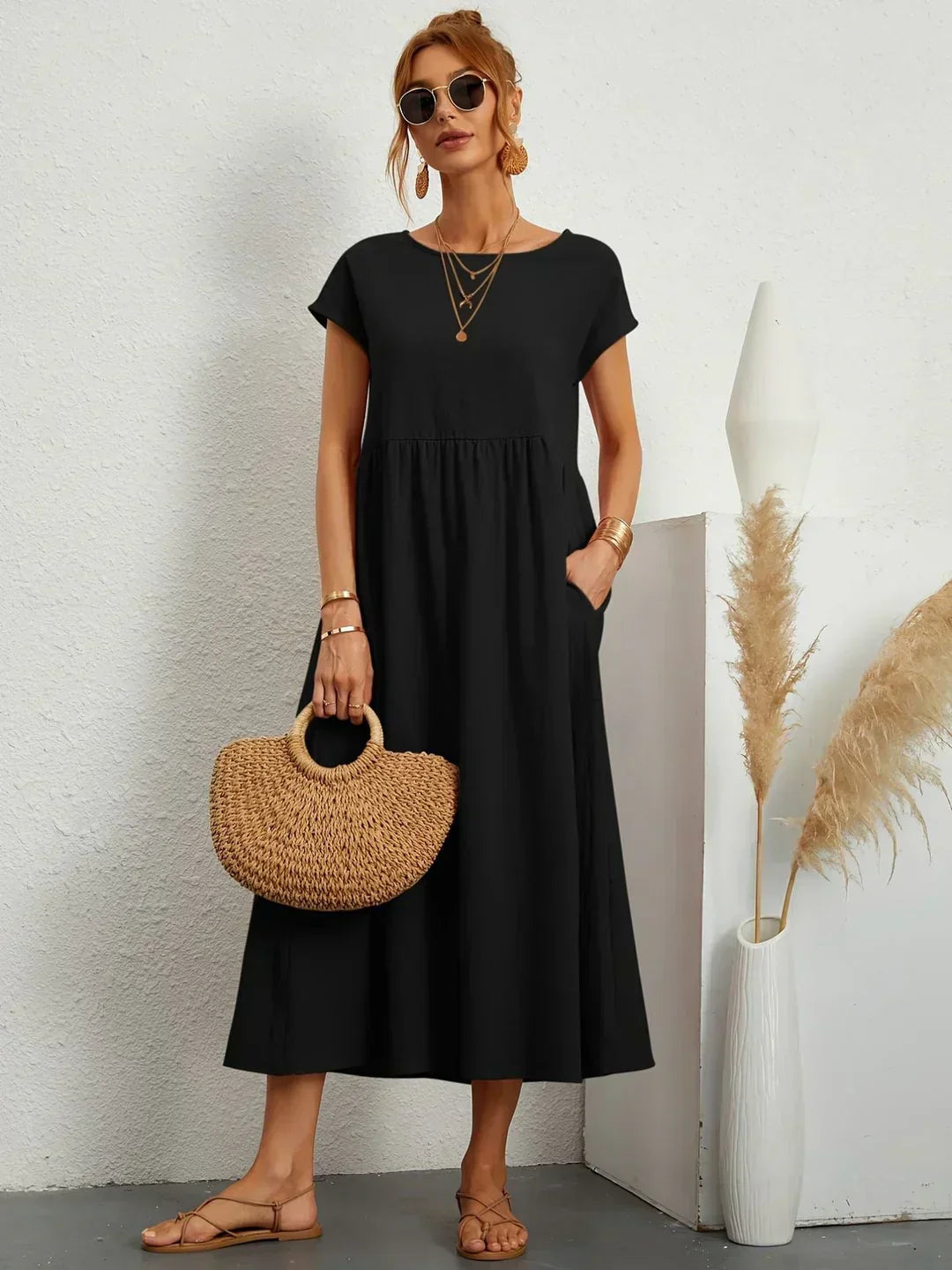 Gabrielle™ | Vestido Midi Fluido Elegante y Atemporal