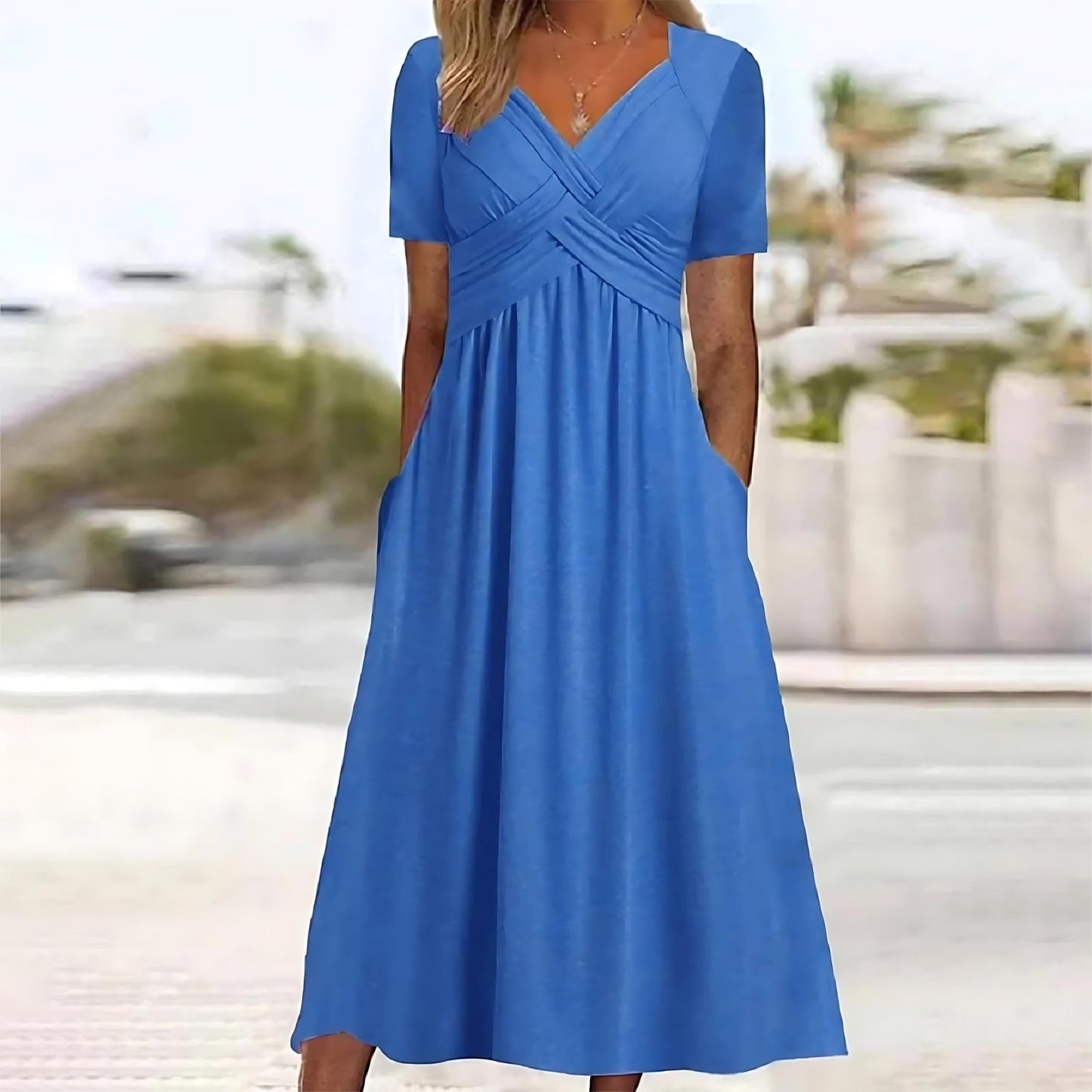Elisa ™ | Vestido midi elegante con control de abdomen favorecedor