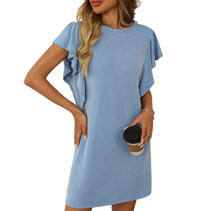 Ursula – Vestido Recto con Mangas Volantes
