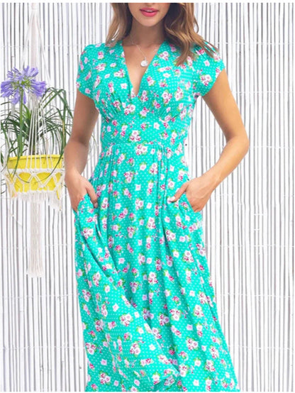 Fienna – Vestido Midi con Botones en la Parte Frontal