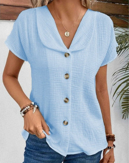 Ellen | Top con cuello y botones