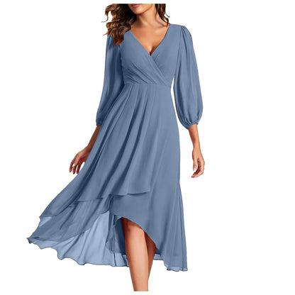 Laia - Vestido de manga larga con escote en V