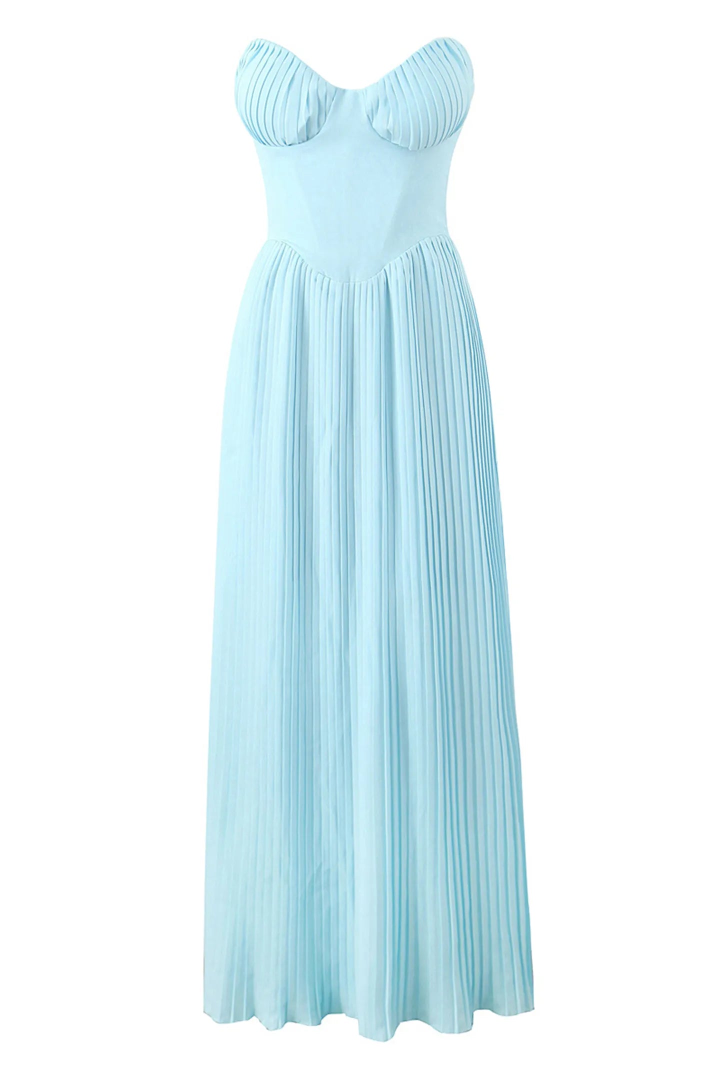 Vivian | Impresionante Vestido Maxi Sin Mangas con Pliegues