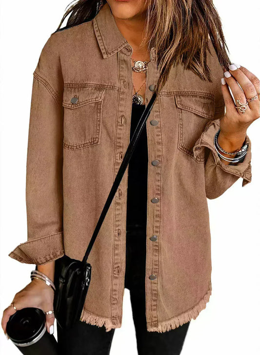 Giselle - Chaqueta de Denim Atemporal con Estilo Clásico