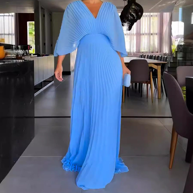 RIA™ - Vestido Maxi con Costillas Flotantes