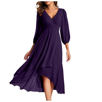 Laia - Vestido de manga larga con escote en V