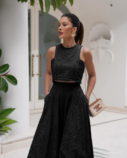 Linda | Vestido de Ojal Flowy para Mujeres