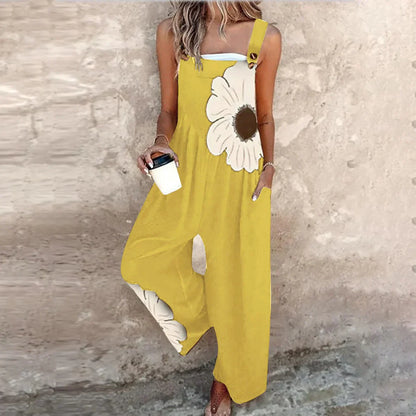 ELLIRA – MONO SIN MANGAS CON PANTALONES CULOTTE Y CINTURA AJUSTABLE