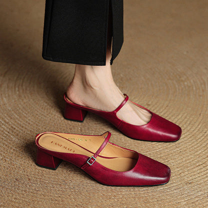 Alicia – Mules de Piel Natural