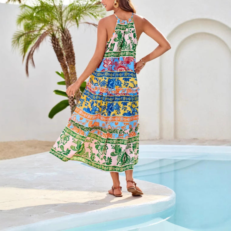 LAYLA – VESTIDO MAXI HALTER BOHO BLOOM