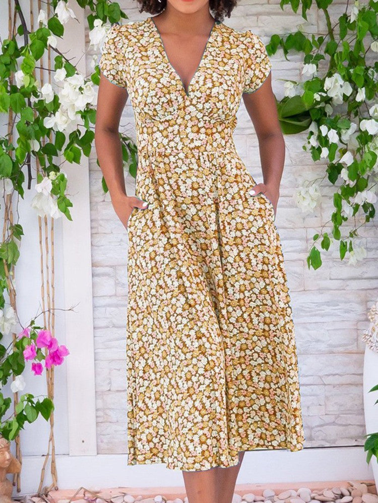 Fienna – Vestido Midi con Botones en la Parte Frontal