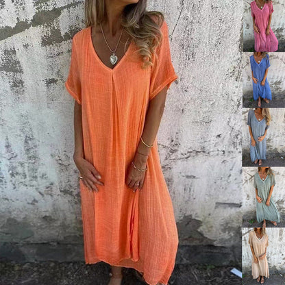 LILIA – VESTIDO MAXI CASUAL Y ELEGANTE DE PRIMAVERA