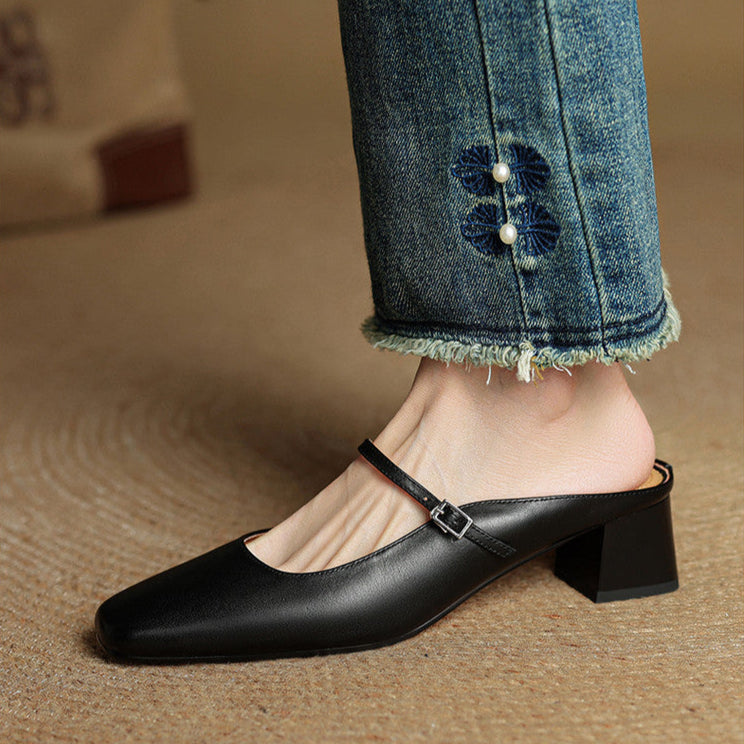 Alicia – Mules de Piel Natural