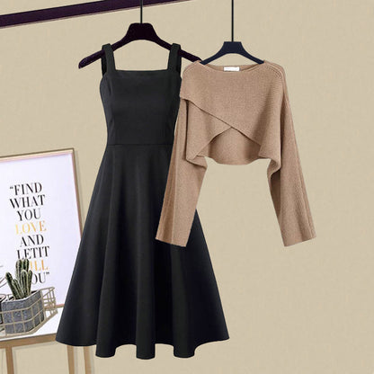 CAEVIRA – CONJUNTO DE VESTIDO DE PUNTO ELEGANTE