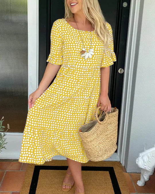 Blythea – Vestido Midi Acampanado Relajado