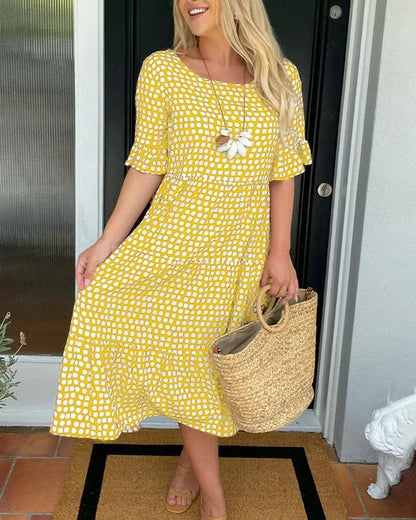 Blythea – Vestido Midi Acampanado Relajado