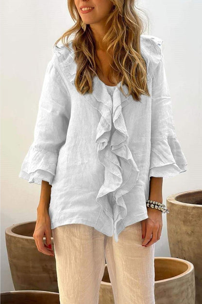 Primula – Blusa Túnica con Volantes