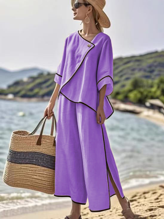 Conjunto boho de lino chic