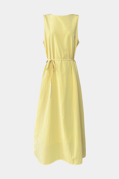 Rosetta Vestido Suave sin Mangas con Lazo Ajustable