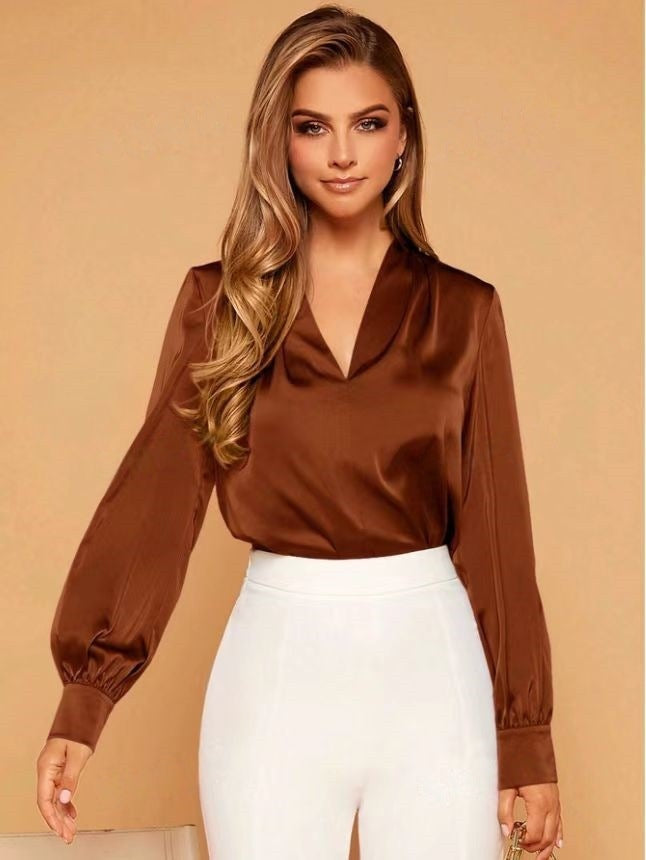 BLUSA CASUAL DE SATÉN EMILIE I