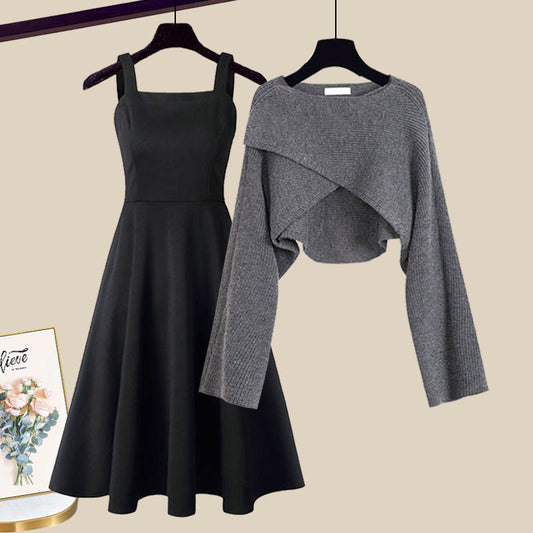 CAEVIRA – CONJUNTO DE VESTIDO DE PUNTO ELEGANTE