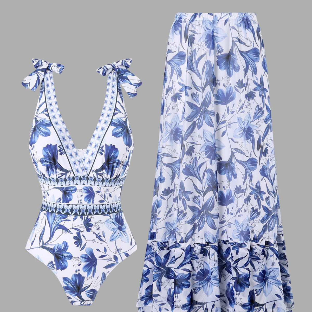 EMBERLY – FALDA ENVOLVENTE DE PORCELANA AZUL Y BLANCA