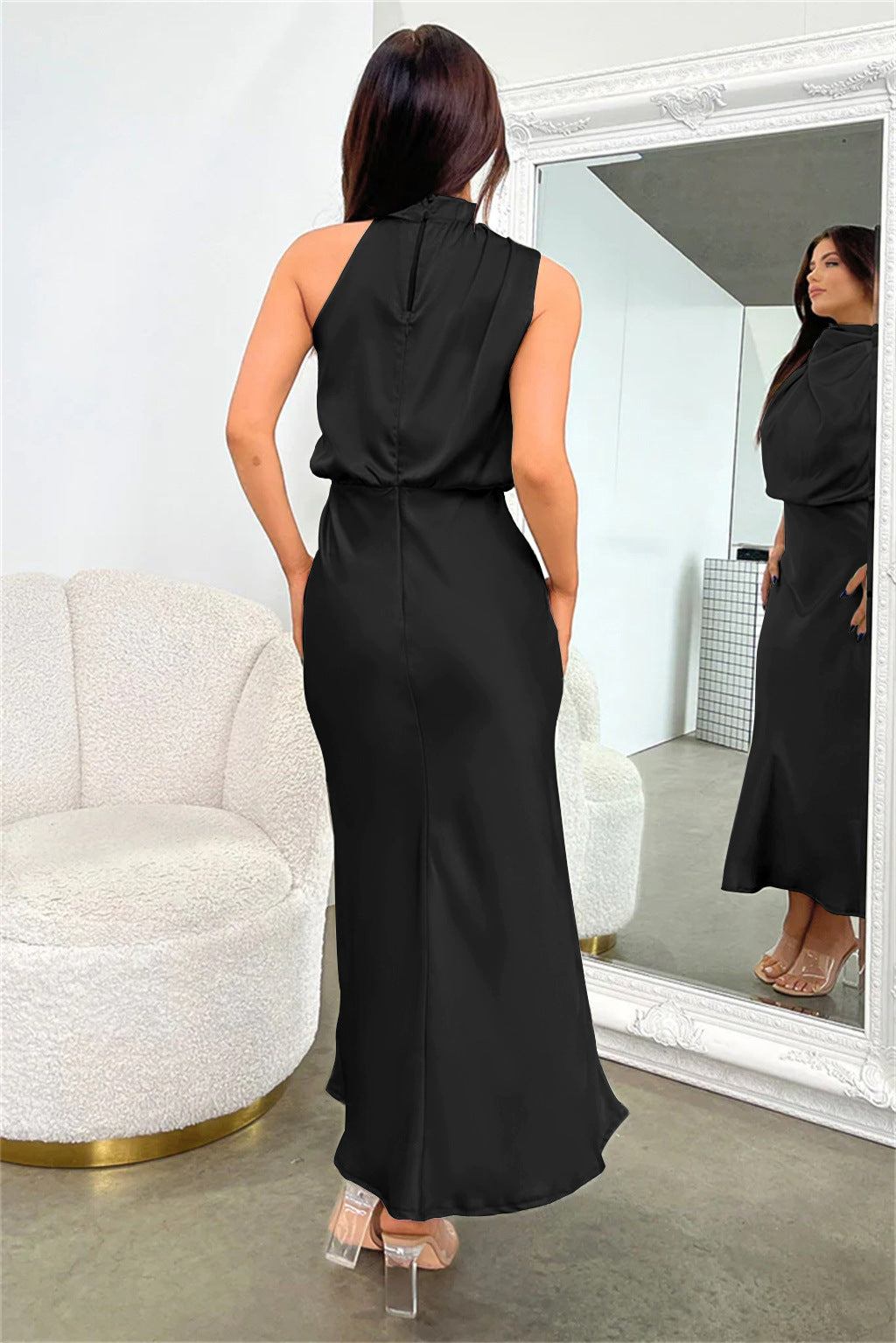 MADDIE – VESTIDO ELEGANTE CON ESCOTE DRAPEADO