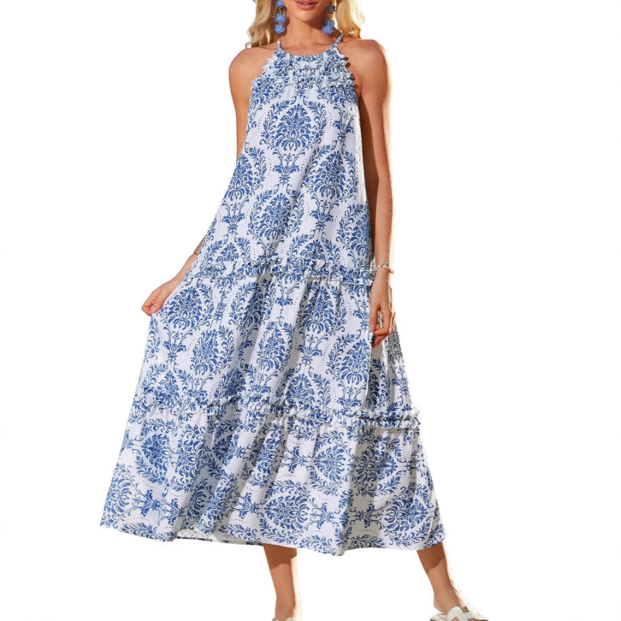 LAYLA – VESTIDO MAXI HALTER BOHO BLOOM