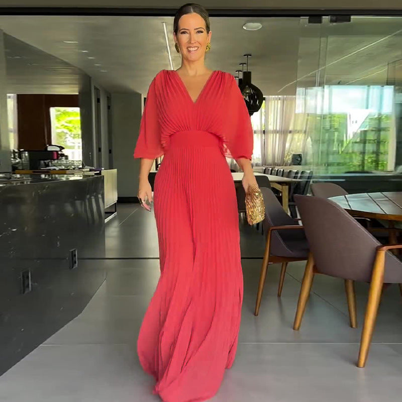 Sassa - Vestido Maxi de Escote en V