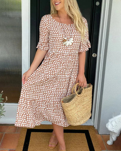 Blythea – Vestido Midi Acampanado Relajado