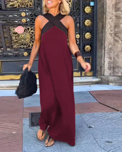 Quirine™ | Vestido Maxi con Cruce Frontal.