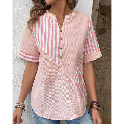 Abby – Blusa a Rayas con Botones