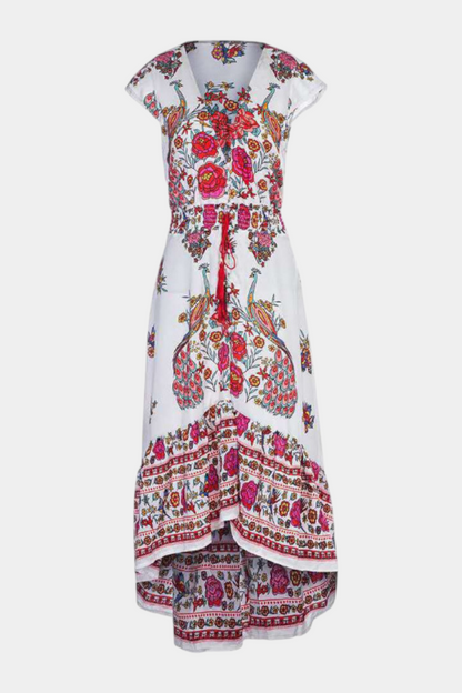 Chiara Vestido Floral Boho Chic con Cintura Ajustable