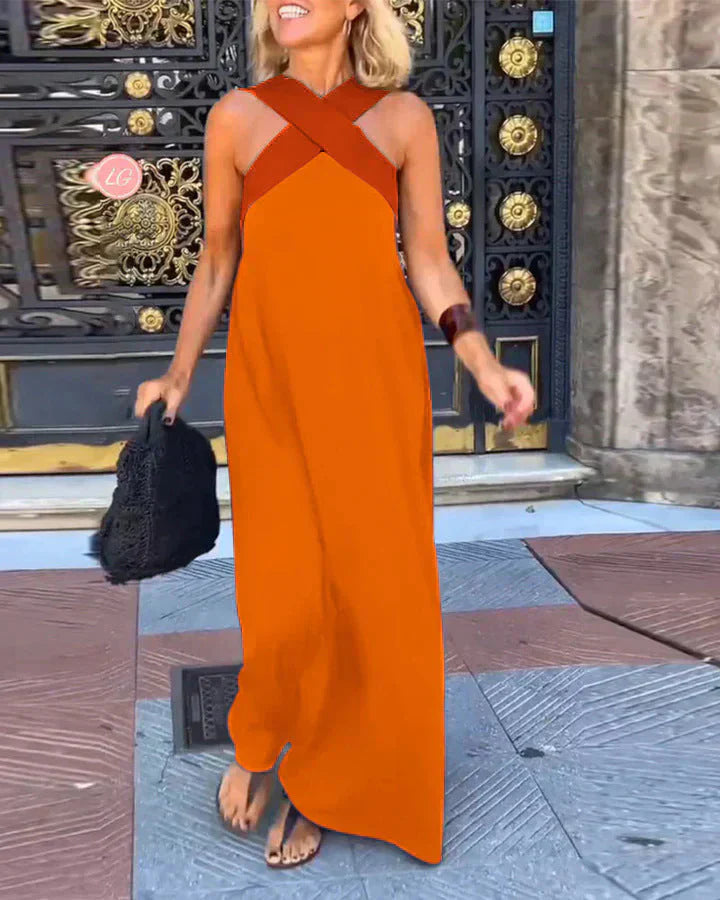 Quirine™ | Vestido Maxi con Cruce Frontal.